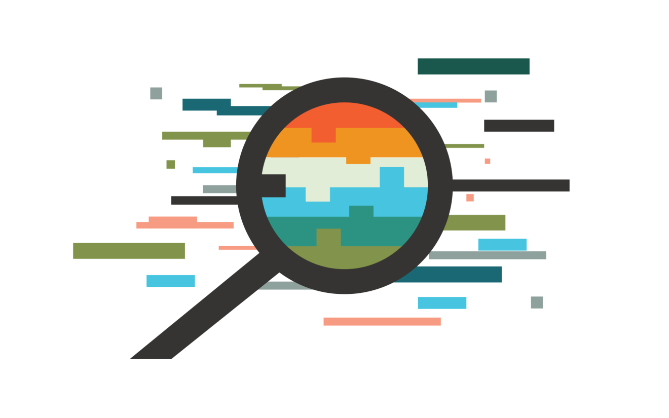 A graphic of a magnifying glass shows greater chaos upon closer look