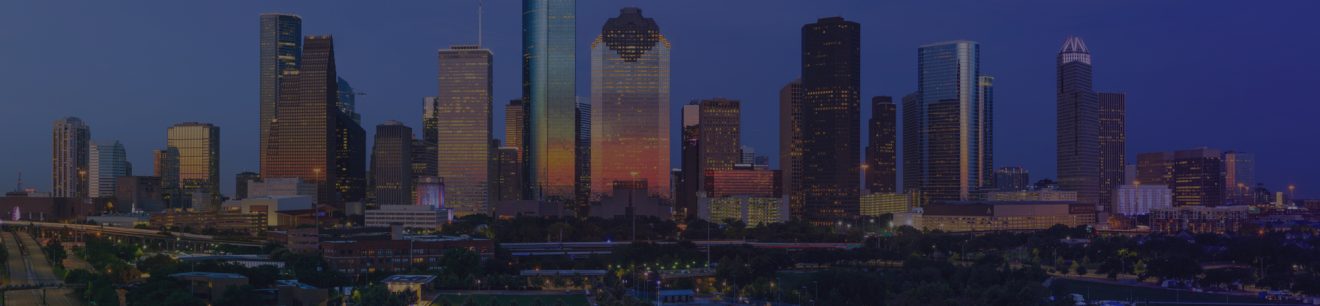 Houston skyline wide overlay