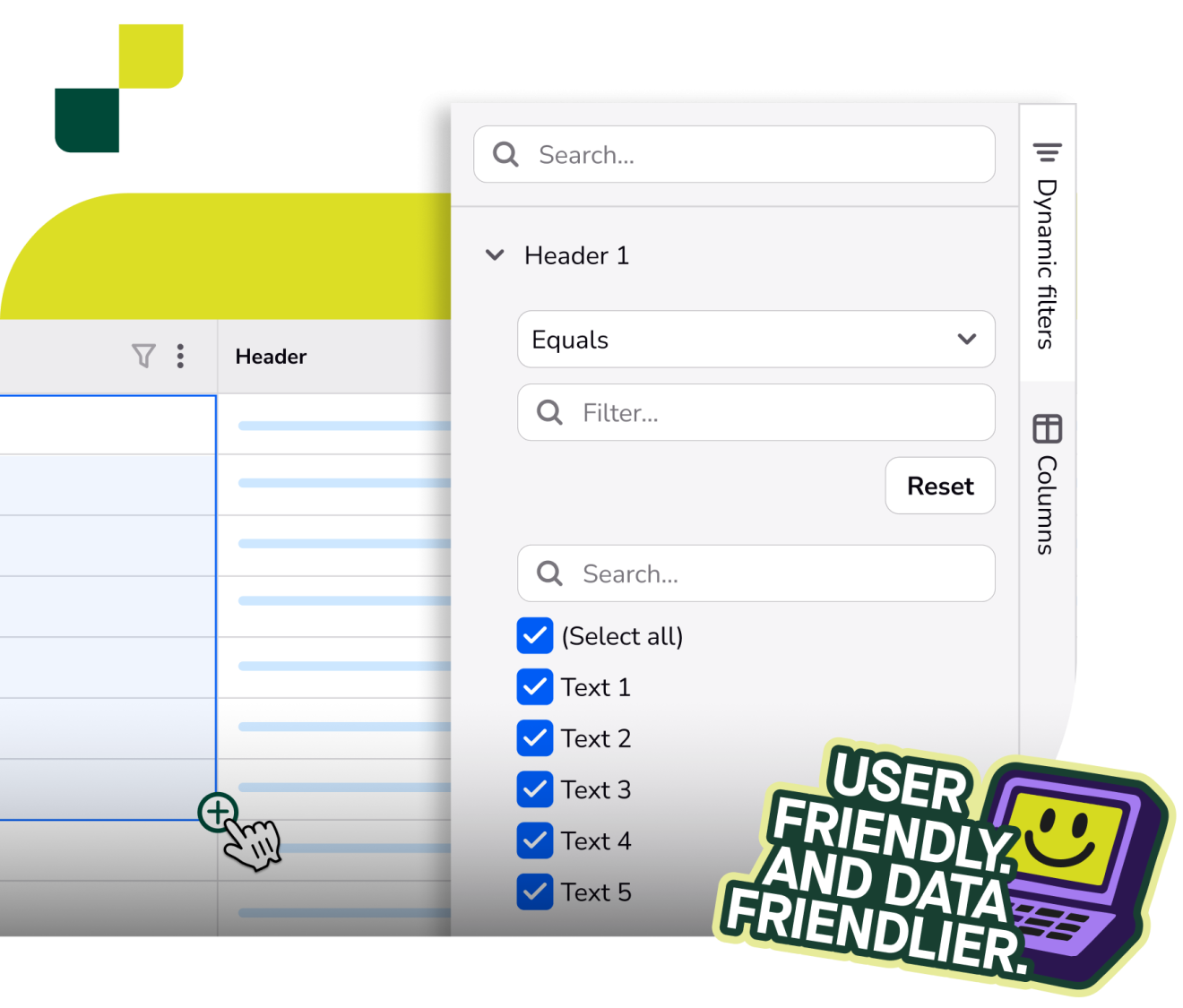 A screenshot of the grid report feature in Quickbase